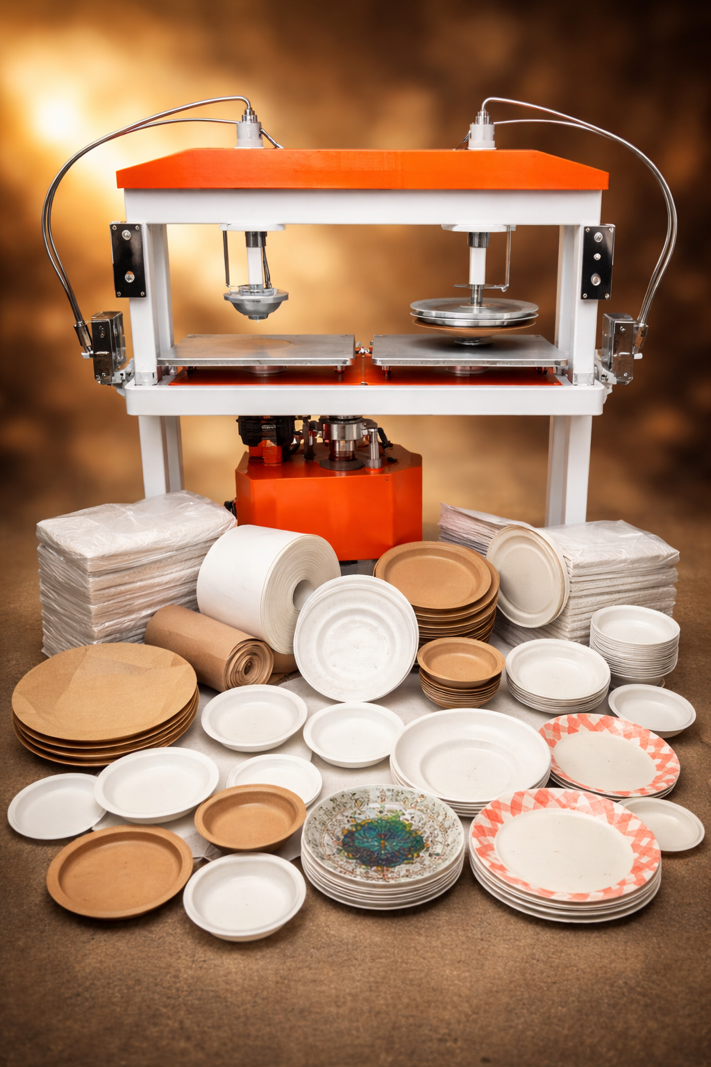 Home Hydraulic Paper Plate Maker And Materials